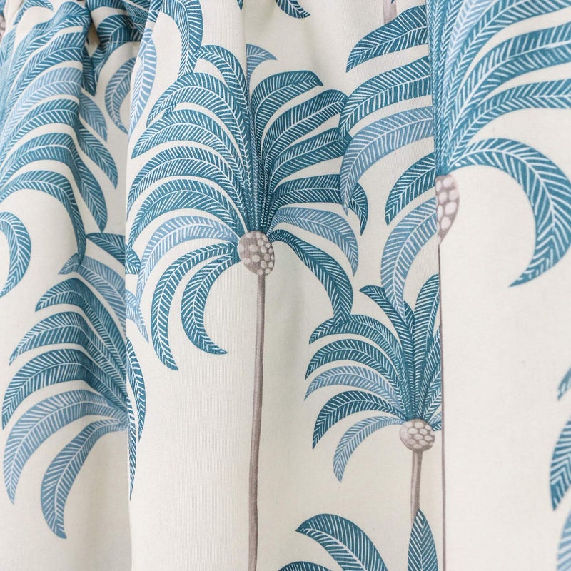 VOGOL Blue Valances for Small Windows Hood Leaves Print Window Valances for Living Room, Short Rod Pocket Curtains 52 Inch Wide by 18 Inch Long, One Panel - Image 4